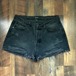 Wild Fable Charcoal Distressed Jean Shorts